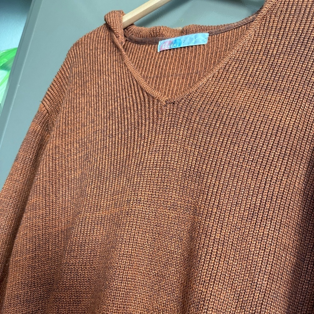 Free People oversized brown Knit Long sleeve Dress - Picture 9 of 9